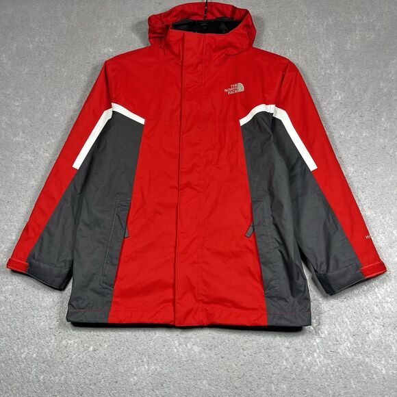 The North Face Jacket Hooded Full Zip Hyvent Windbreaker Full Zip Boy’s Medium - Picture 1 of 15